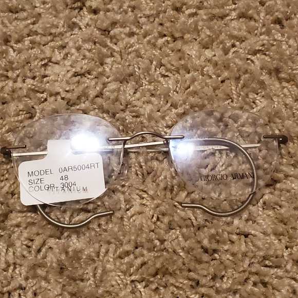 giorgio armani titanium glasses